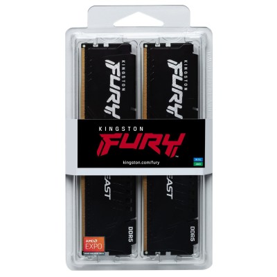 Пам'ять ПК Kingston DDR5 32GB KIT (16GBx2) 6000 FURY Beast EXPO (KF560C36BBE2K2-32) Пам'ять ПК Kingston DDR5 32GB KIT (16GBx2) 6000 FURY Beast EXPO (KF560C36BBE2K2-32)