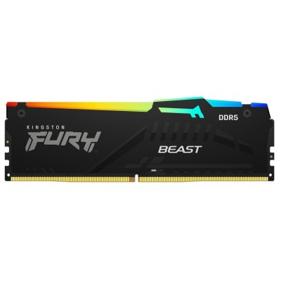 Пам'ять ПК Kingston DDR5 64GB KIT (32GBx2) 5200 FURY Beast RGB (KF552C40BB2AK2-64)