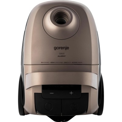 Пилосос Gorenje мішковий, 850Вт, конт пил -3л, HEPA, сенсорне упр, телескоп трубка, бронзовий (VCE28G6ALLGO) Пилосос Gorenje мішковий, 850Вт, конт пил -3л, HEPA, сенсорне упр, телескоп трубка, бронзовий (VCE28G6ALLGO)