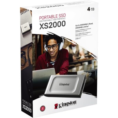 Портативний SSD Kingston 4TB USB 3.2 Gen 2x2 Type-C XS2000 (SXS2000/4000GA) Портативний SSD Kingston 4TB USB 3.2 Gen 2x2 Type-C XS2000 (SXS2000/4000GA)