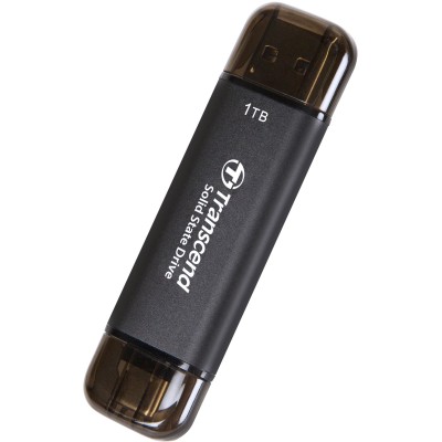 Портативний SSD Transcend 1TB USB 3.1 Gen 2 Type-A + Type-C ESD310 Чорний (TS1TESD310C) Портативний SSD Transcend 1TB USB 3.1 Gen 2 Type-A + Type-C ESD310 Чорний (TS1TESD310C)