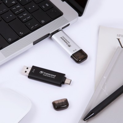 Портативний SSD Transcend 1TB USB 3.1 Gen 2 Type-A + Type-C ESD310 Чорний (TS1TESD310C) Портативний SSD Transcend 1TB USB 3.1 Gen 2 Type-A + Type-C ESD310 Чорний (TS1TESD310C)