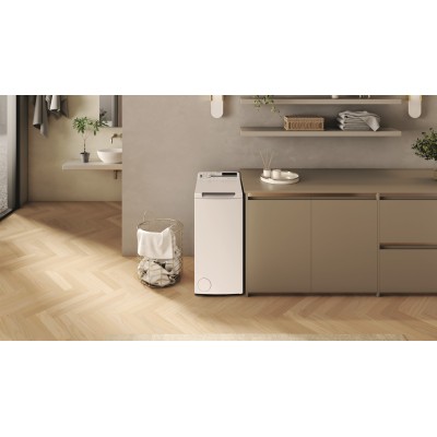 Пральна машина Whirlpool вертикальна, 6кг, 1200, A+++, 60см, дисплей, інвертор, білий (TDLRB6241BSUA)
