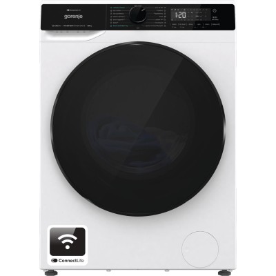 Прально-сушильна машина Gorenje фронтальна, 9(6)кг, 1400, A+, 55см, дисплей, інвертор, Wi-Fi, білий (WD2PA964ADW)