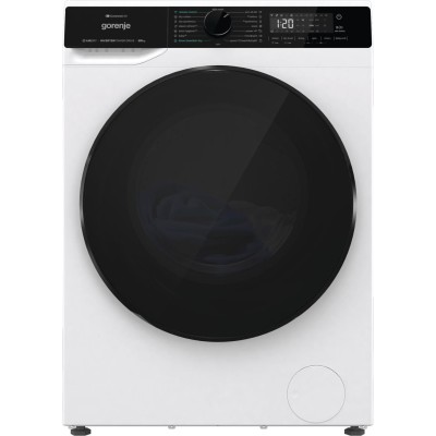 Прально-сушильна машина Gorenje фронтальна, 9(6)кг, 1400, A+, 55см, дисплей, інвертор, Wi-Fi, білий (WD2PA964ADW)