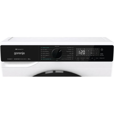 Прально-сушильна машина Gorenje фронтальна, 9(6)кг, 1400, A+, 55см, дисплей, інвертор, Wi-Fi, білий (WD2PA964ADW)
