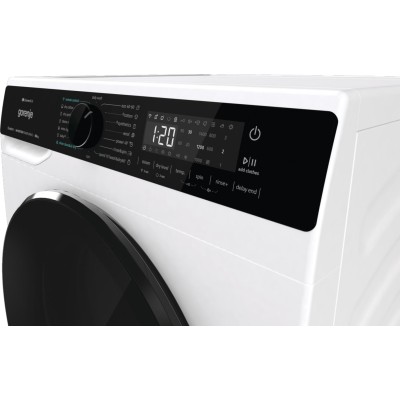 Прально-сушильна машина Gorenje фронтальна, 9(6)кг, 1400, A+, 55см, дисплей, інвертор, Wi-Fi, білий (WD2PA964ADW)
