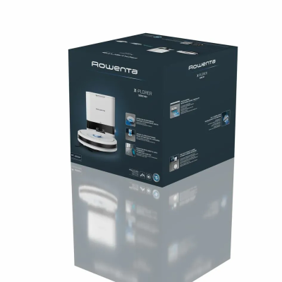 Робот-пилосос Rowenta миючий X-PLORER Serie 90+, 6000ПаВт, h=9.7см, 0.26л, конт пил -0.29л, автон. робота до 270хв, білий (RR879 Робот-пилосос Rowenta миючий X-PLORER Serie 90+, 6000ПаВт, h=9.7см, 0.26л, конт пил -0.29л, автон. робота до 270хв, білий (RR879