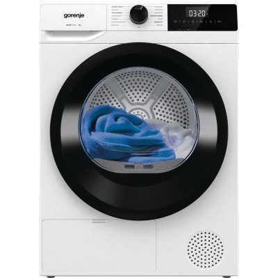 Сушильна машина Gorenje DHNE82/P тепловий насос, 8кг, А++, 60см, дисплей, білий (DHNE82P)