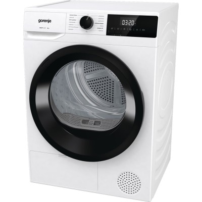 Сушильна машина Gorenje DHNE82/P тепловий насос, 8кг, А++, 60см, дисплей, білий (DHNE82P)