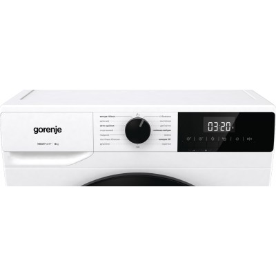 Сушильна машина Gorenje DHNE82/P тепловий насос, 8кг, А++, 60см, дисплей, білий (DHNE82P)