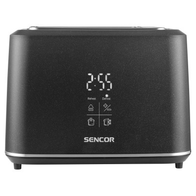Тостер Sencor 1080Вт, підігрів, розморожування, сенс. керування, LED, пластик, чорний (STS0600BK) Тостер Sencor 1080Вт, підігрів, розморожування, сенс. керування, LED, пластик, чорний (STS0600BK)