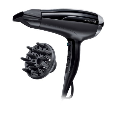 Фен Remington Pro-Air Shine, 2300Вт, 3 режими, дифузор,турмалінова іоніз-я, хол. обдув, чорний (D5215)