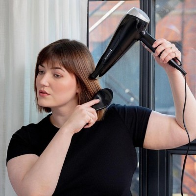Фен Remington Style Edition, 2200Вт, 3 режими, іоніз-я, хол. обдув, дифузор, гребінець, резинка, кейс, чорно-сірий (D3171GP)