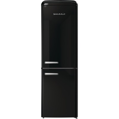 Холодильник з нижн. мороз. камерою Gorenje, 194x66x60см, 2 двері, 204(96)л, А++, Retro, NoFrost+, Внутр. Диспл, Зона св-ті, чорн