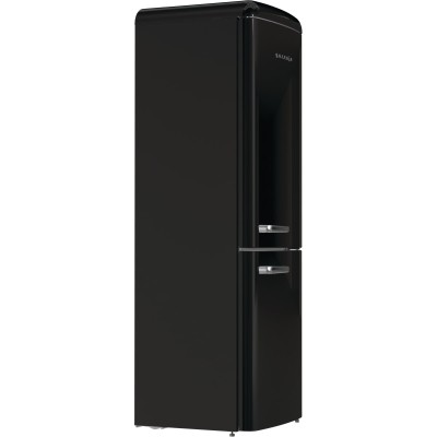 Холодильник з нижн. мороз. камерою Gorenje, 194x66x60см, 2 двері, 204(96)л, А++, Retro, NoFrost+, Внутр. Диспл, Зона св-ті, чорн