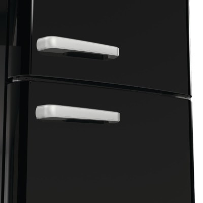 Холодильник з нижн. мороз. камерою Gorenje, 194x66x60см, 2 двері, 204(96)л, А++, Retro, NoFrost+, Внутр. Диспл, Зона св-ті, чорн