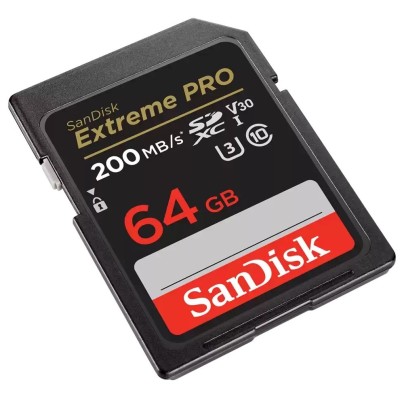 Карта пам'яті SanDisk SD 64GB C10 UHS-I U3 R200/W90MB/s Extreme Pro V30 (SDSDXXU-064G-GN4IN) Карта пам'яті SanDisk SD 64GB C10 UHS-I U3 R200/W90MB/s Extreme Pro V30 (SDSDXXU-064G-GN4IN)