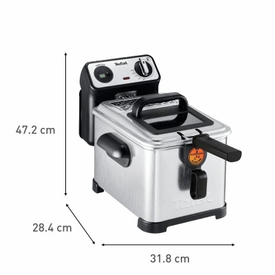 Фритюрниця Tefal Filtra Pro, 2400Вт, ємність-3л, механічне керув., від 150°C до 190°C нержавіюча сталь, чорний (FR511170) Фритюрниця Tefal Filtra Pro, 2400Вт, ємність-3л, механічне керув., від 150°C до 190°C нержавіюча сталь, чорний (FR511170)