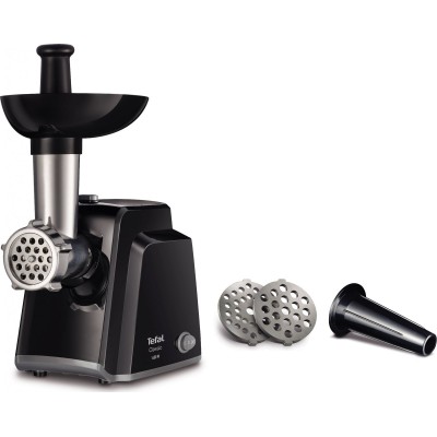 М'ясорубка Tefal Classic, 1400Вт, 1.7кг/хв, 2 решітки, насадка для ковбас, пластик, чорний (NE105838) М'ясорубка Tefal Classic, 1400Вт, 1.7кг/хв, 2 решітки, насадка для ковбас, пластик, чорний (NE105838)