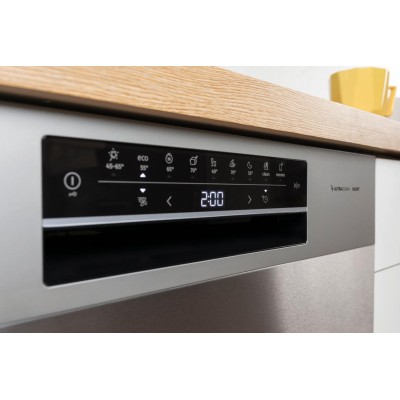 Посудомийна машина Gorenje, 16компл., A+++, 60см, дисплей, 3 кошика, AquaStop, сірий (GS643E90X)
