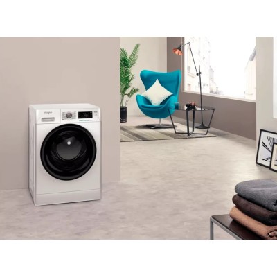 Пральна машина Whirlpool фронтальна, 8кг, 1200, A+++, 60см, дисплей, пара, інвертор, люк чорний, білий (FFB8248BVUA)