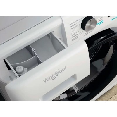 Пральна машина Whirlpool фронтальна, 8кг, 1200, A+++, 60см, дисплей, пара, інвертор, люк чорний, білий (FFB8248BVUA)