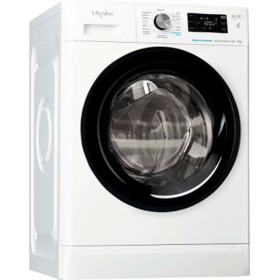 Пральна машина Whirlpool фронтальна, 8кг, 1200, A+++, 60см, дисплей, пара, інвертор, люк чорний, білий (FFB8248BVUA)