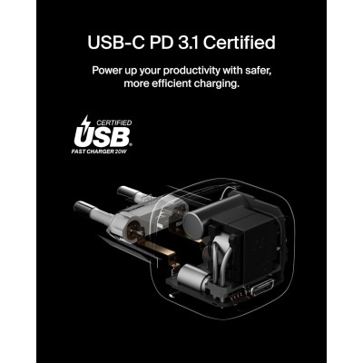 Зарядний пристрій мережевий Belkin 20Вт USB-C PD PPS, білий Зарядний пристрій мережевий Belkin 20Вт USB-C PD PPS, білий