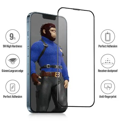 Захисне 2.5D скло Blueo Corning Gorilla Glass для Apple iPhone 15 Plus / 16 Plus (6.7") Чорний