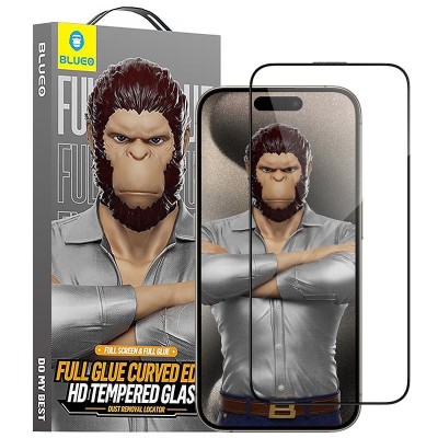 Захисне 3D скло Blueo Hot Bending для Apple iPhone 15 Pro Max (6.7") Чорний Захисне 3D скло Blueo Hot Bending для Apple iPhone 15 Pro Max (6.7") Чорний