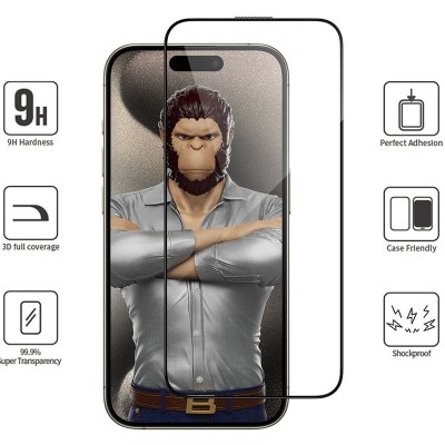Захисне 3D скло Blueo Hot Bending для Apple iPhone 15 Pro Max (6.7") Чорний Захисне 3D скло Blueo Hot Bending для Apple iPhone 15 Pro Max (6.7") Чорний