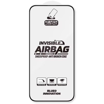 Захисне 3D скло Blueo Invisible Airbag Anti-broken для Apple iPhone 14 Pro Max / 15 Plus /16 Plus Чорний
