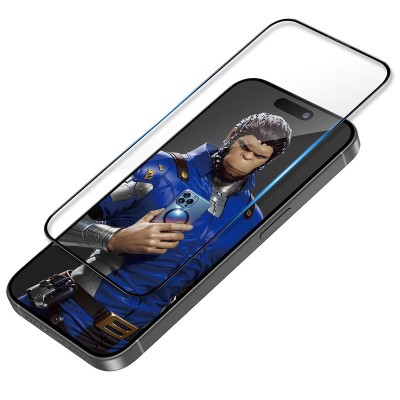 Захисне 3D скло Blueo Invisible Airbag Anti-broken для Apple iPhone 14 Pro Max / 15 Plus /16 Plus Чорний