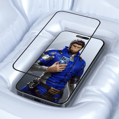 Захисне 3D скло Blueo Invisible Airbag Anti-broken для Apple iPhone 14 Pro Max / 15 Plus /16 Plus Чорний