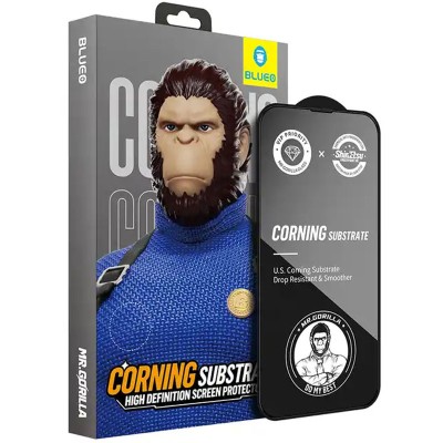 Захисне скло 2.5D Blueo Corning Gorilla Glass для Apple iPhone 16 Pro Max (6.9") Чорний