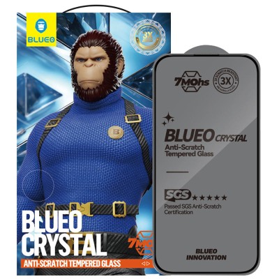 Захисне скло 2.5D Blueo Crystal Anti-Scratch для Apple iPhone 16 Pro Max (6.9") Чорний