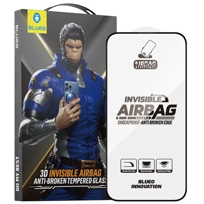 Захисне скло 3D скло Blueo Invisible Airbag Anti-broken для Apple iPhone 16 Pro Max (6.9") Чорний