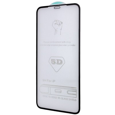 Захисне скло 5D Hard (full glue) (тех.пак) для Apple iPhone 13 Pro Max / 14 Plus (6.7") Чорний