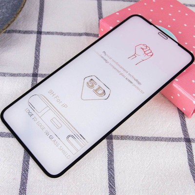 Захисне скло 5D Hard (full glue) (тех.пак) для Apple iPhone 13 Pro Max / 14 Plus (6.7") Чорний