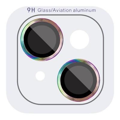 Захисне скло Metal Classic на камеру (в упак.) для Apple iPhone 15 (6.1") / 15 Plus (6.7") Бузковий / Rainbow Захисне скло Metal Classic на камеру (в упак.) для Apple iPhone 15 (6.1") / 15 Plus (6.7") Бузковий / Rainbow