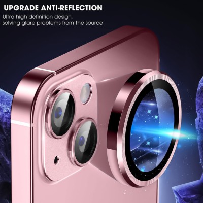 Захисне скло Metal Classic на камеру (в упак.) для Apple iPhone 15 (6.1") / 15 Plus (6.7") Рожевий / Pink