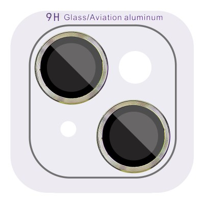 Захисне скло Metal Classic на камеру (в упак.) для Apple iPhone 15 (6.1") / 15 Plus (6.7") Салатовий / Light Green