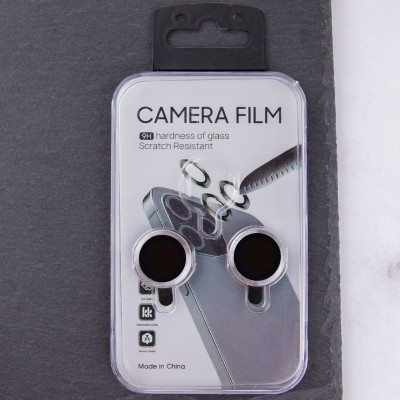 Захисне скло Metal Classic на камеру (в упак.) для Apple iPhone 15 (6.1") / 15 Plus (6.7") Срібний / Silver