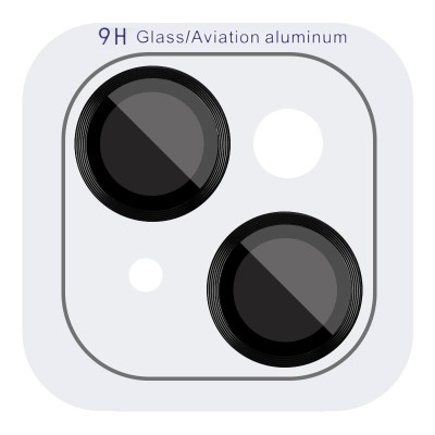 Захисне скло Metal Classic на камеру (в упак.) для Apple iPhone 15 (6.1") / 15 Plus (6.7") Чорний / Midnight