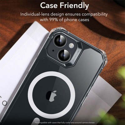 Захисне скло Metal Classic на камеру (в упак.) для Apple iPhone 15 (6.1") / 15 Plus (6.7") Чорний / Midnight