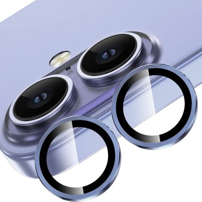 Захисне скло Metal Classic на камеру (в упак.) для Apple iPhone 16 (6.1") / 16 Plus (6.7") Синій / Ultramarine