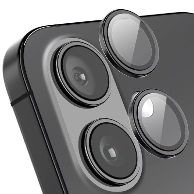 Захисне скло Metal Classic на камеру (в упак.) для Apple iPhone 16 (6.1") / 16 Plus (6.7") Чорний / Black