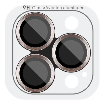 Захисне скло Metal Classic на камеру (в упак.) для Apple iPhone 16 Pro (6.3") / 16 Pro Max (6.9") Золотий / Desert Gold