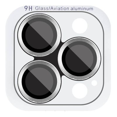 Захисне скло Metal Classic на камеру (в упак.) для Apple iPhone 16 Pro (6.3") / 16 Pro Max (6.9") Срібний / Silver